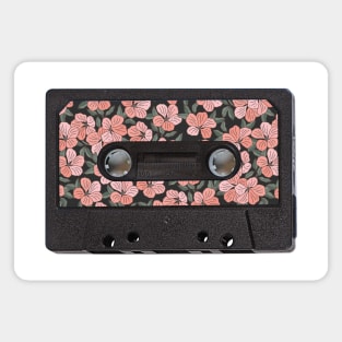 Audio cassette Vintage Grandma flowers Magnet